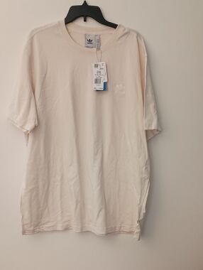 adidas Men's Short Sleeve Tee in Light Cream